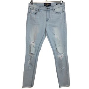 LUCKY BRAND Ava Skinny Distressed Light Wash Jeans   27